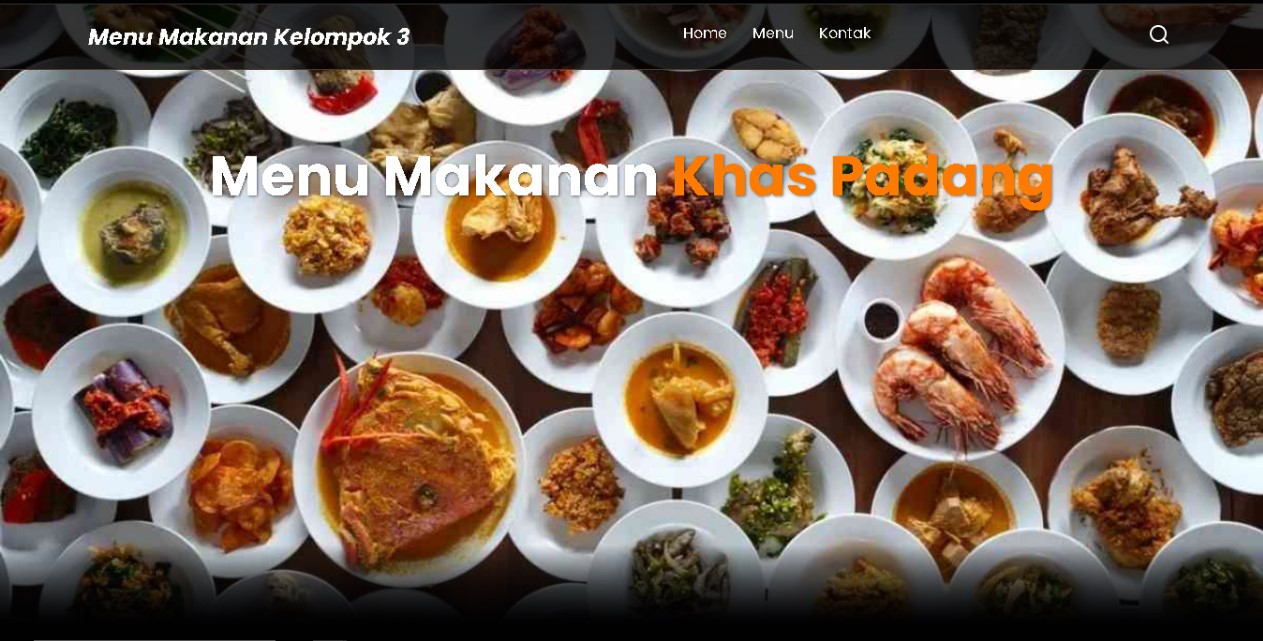 Web menu makanan